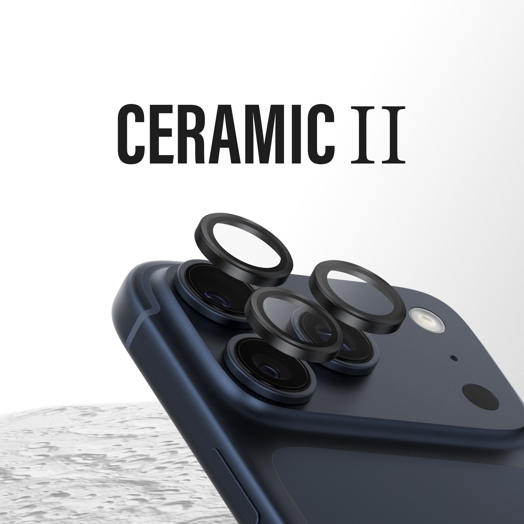 PanzerGlass® Hoops® Ceramic II Kameralinsebeskytter iPhone 17 Pro | iPhone 17 Pro Max | iPhone 16 Pro | 16 Pro Max